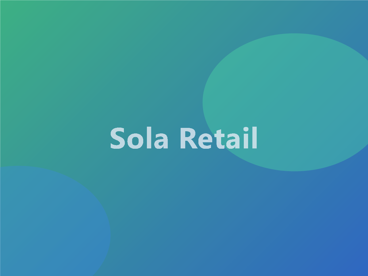 Sola Retail e-commerce website user interface design